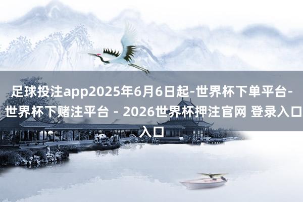 足球投注app2025年6月6日起-世界杯下单平台- 世界杯下赌注平台 - 2026世界杯押注官网 登录入口