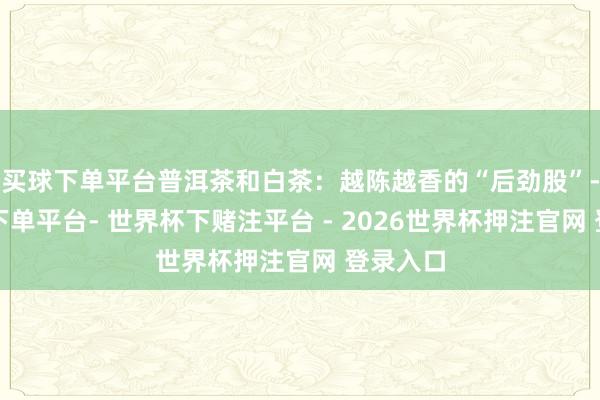 买球下单平台普洱茶和白茶：越陈越香的“后劲股”-世界杯下单平台- 世界杯下赌注平台 - 2026世界杯押注官网 登录入口